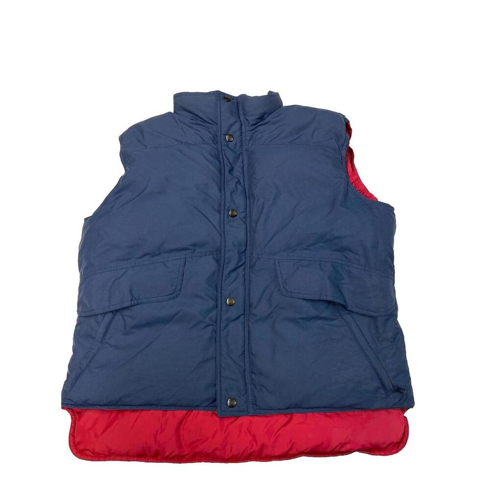 Mens REI Blue Vintage Goose Down Puffer Vest Sz L